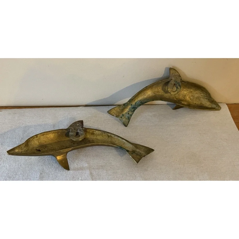 Set of 2 Vintage Brass 8